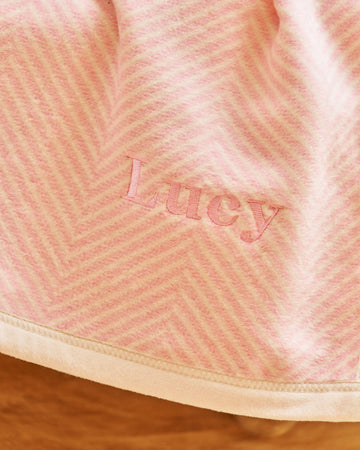 Harborview Herringbone Ballet Pink Mini Blanket6