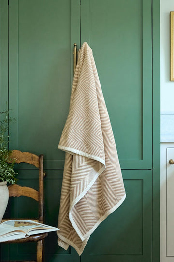 Harborview Herringbone Tan Blanket7