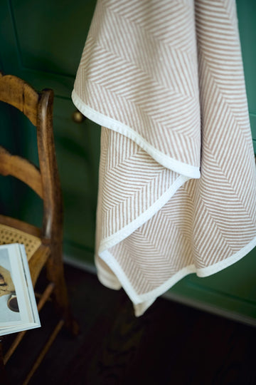 Harborview Herringbone Tan Blanket8