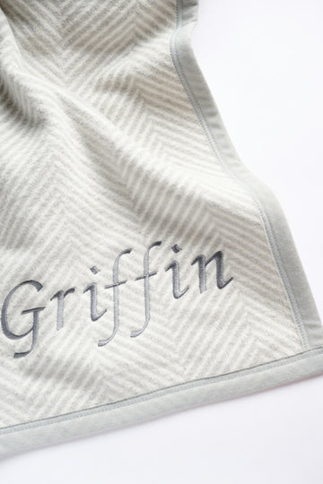 Harborview Herringbone Light Grey Blanket5