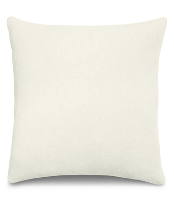 Cream solid throw pillow cover with textured woven fabric and concealed zipper closure.4
