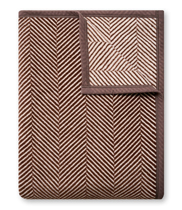 Harborview Herringbone Chocolate Blanket