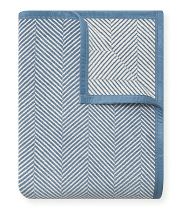 Harborview Herringbone Cornflower Blanket