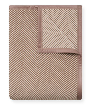 Harborview Herringbone Sepia Blanket