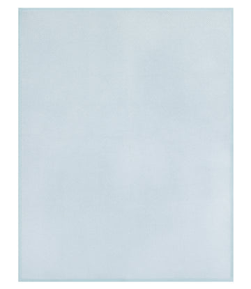 Light blue blanket with allover herringbone weave pattern.4