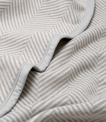 Harborview Herringbone Light Grey Blanket4