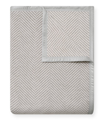 Harborview Herringbone Light Grey Blanket1
