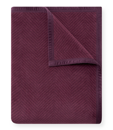 Harborview Herringbone Plum Blanket