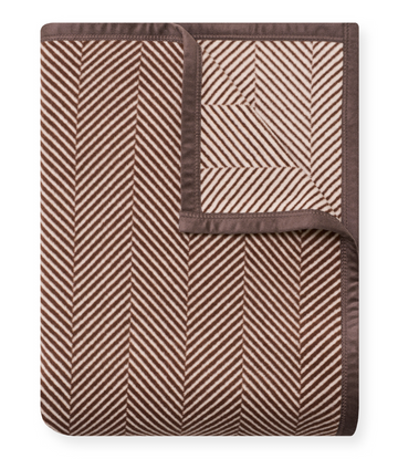 Harborview Herringbone Chocolate Blanket