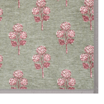Hydrangea Blockprint Blanket
