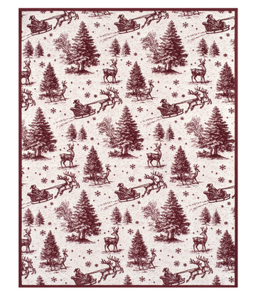 Santa Toile Blanket8