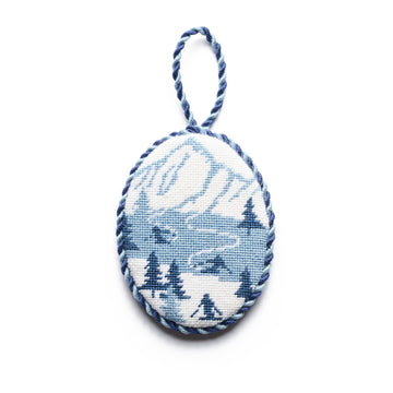 Ski First Tracks Needlepoint Canvas